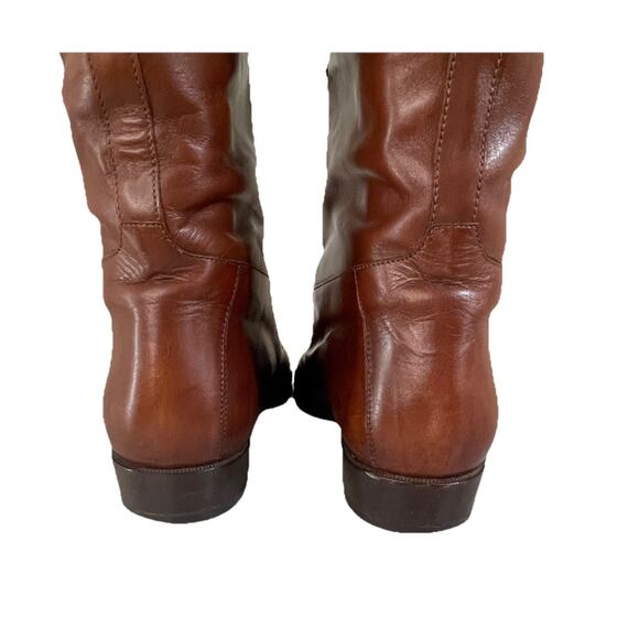VTG Delman Tall Riding Boots Brown Italian All Leather Equestrian Horse Riding 8 - Picture 6 of 15